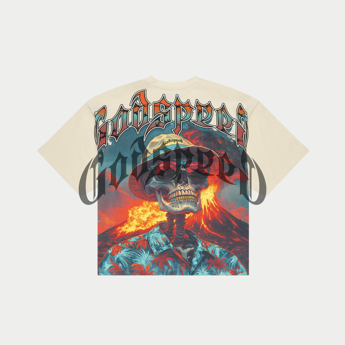 Godspeed T-Shirt - Natural Disaster - Bone