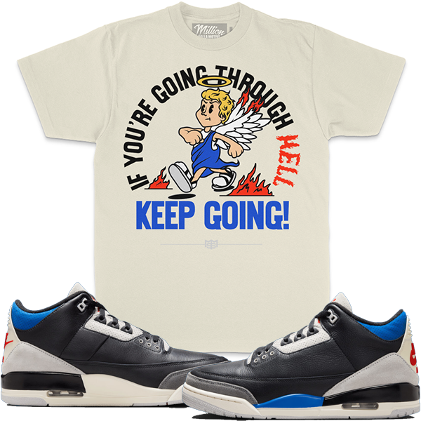 Million Dolla Motive T-Shirt - Keep Going - Natural Sail