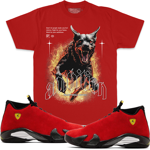 Motive Denim T-Shirt - Ambition - Red