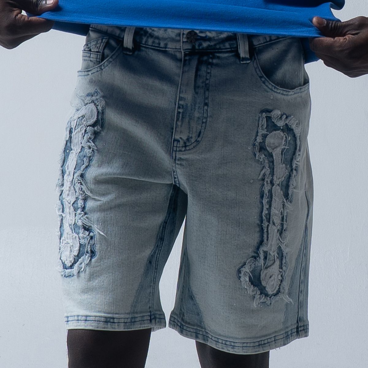 Hudson Outerwear - Shorts - Bones Woven - Blue Denim