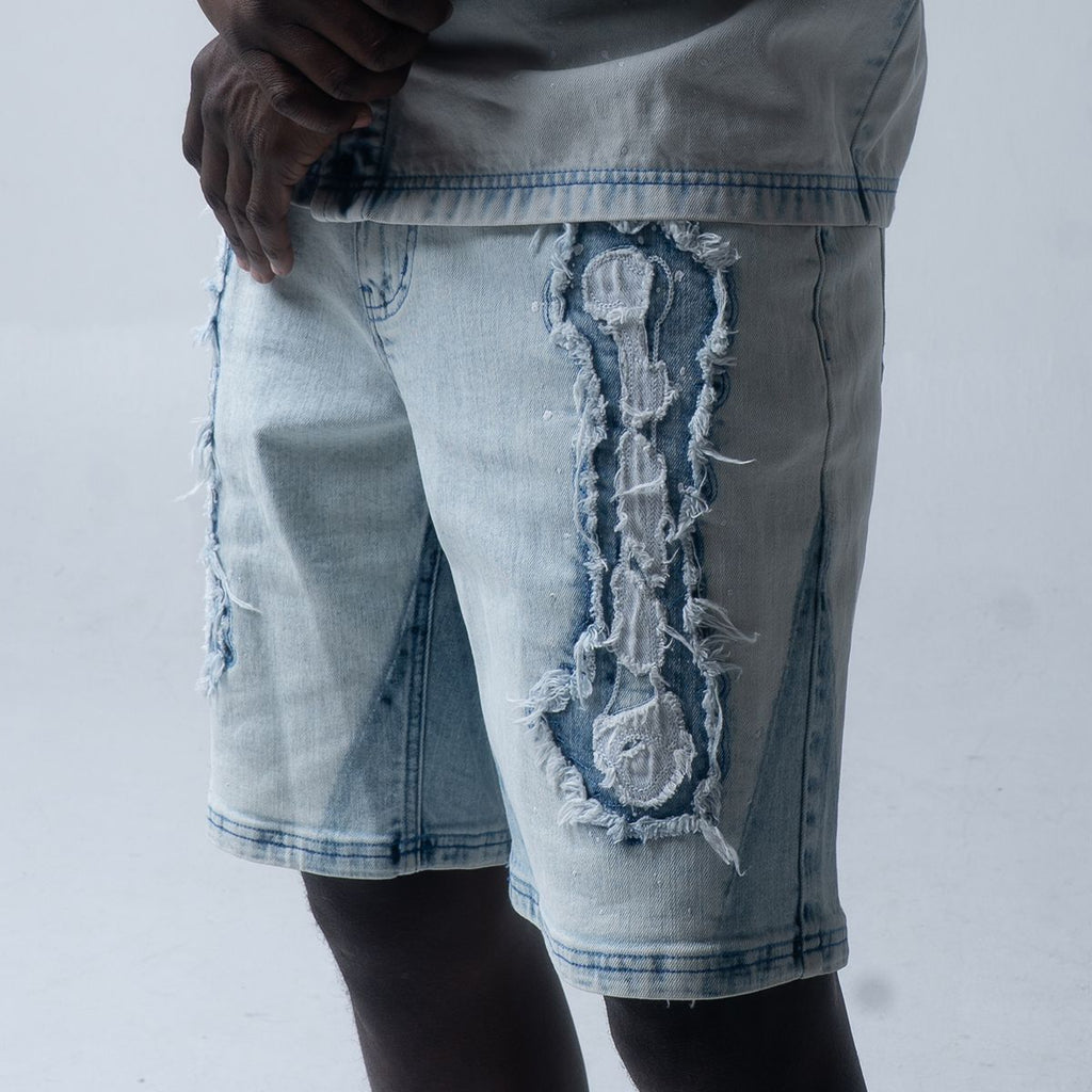 Hudson Outerwear - Shorts - Bones Woven - Blue Denim