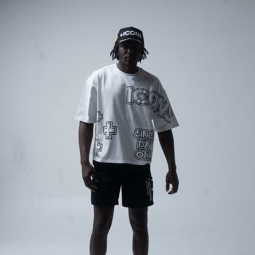 Hudson T-Shirt - +Icons Day 1 Tee - White-Black - 587