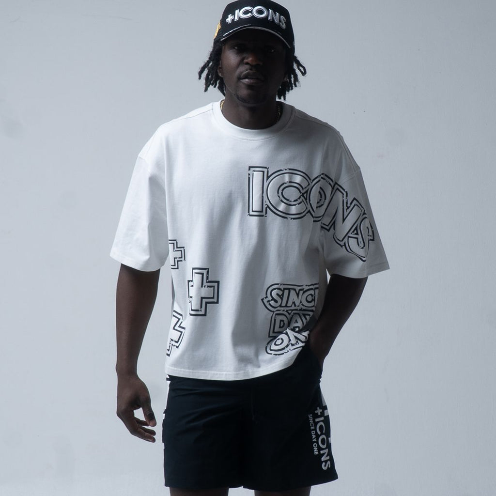 Hudson T-Shirt - +Icons Day 1 Tee - White-Black - 587