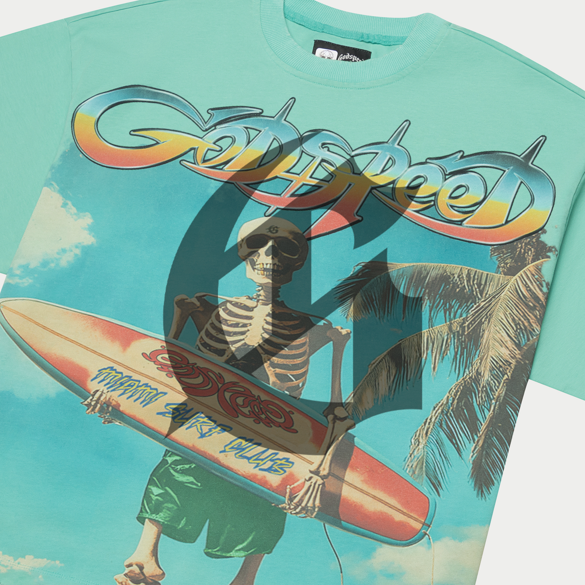 Godspeed T-Shirt - Miami Surf Club - Teal