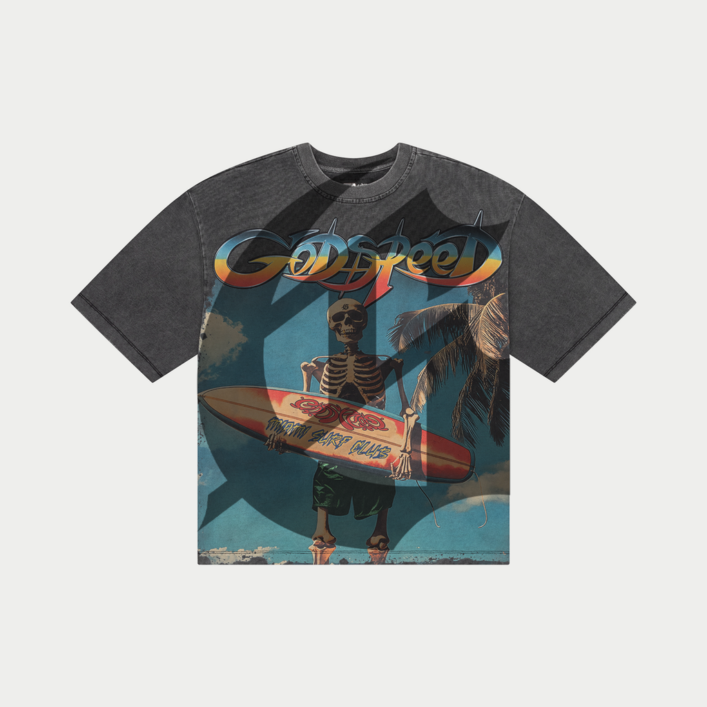 Godspeed T-Shirt - Miami Surf Club - Grey Wash