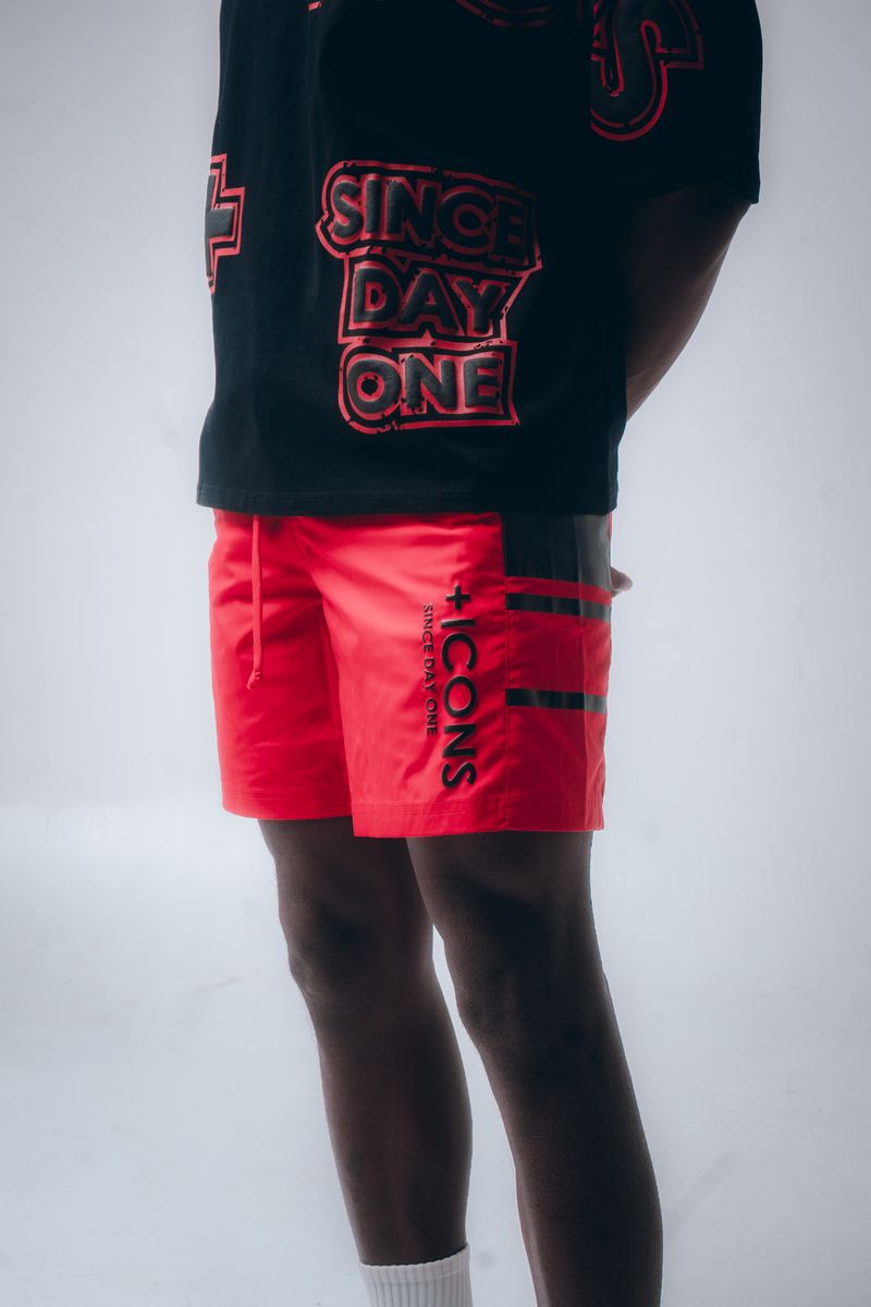 Hudson Shorts - +Icons Nylon Short - Red - 566