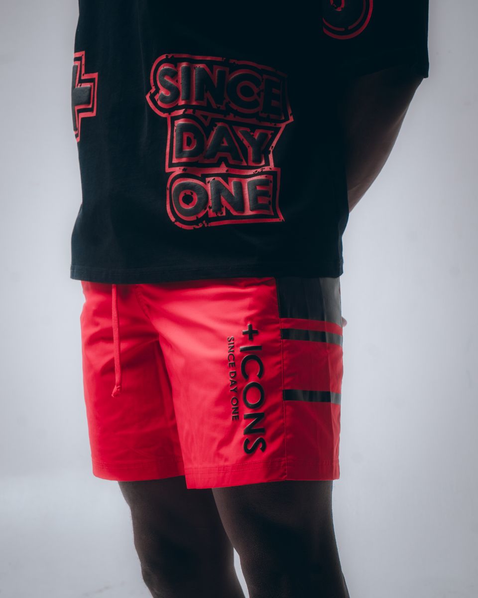 Hudson Shorts - +Icons Nylon Short - Red - 566