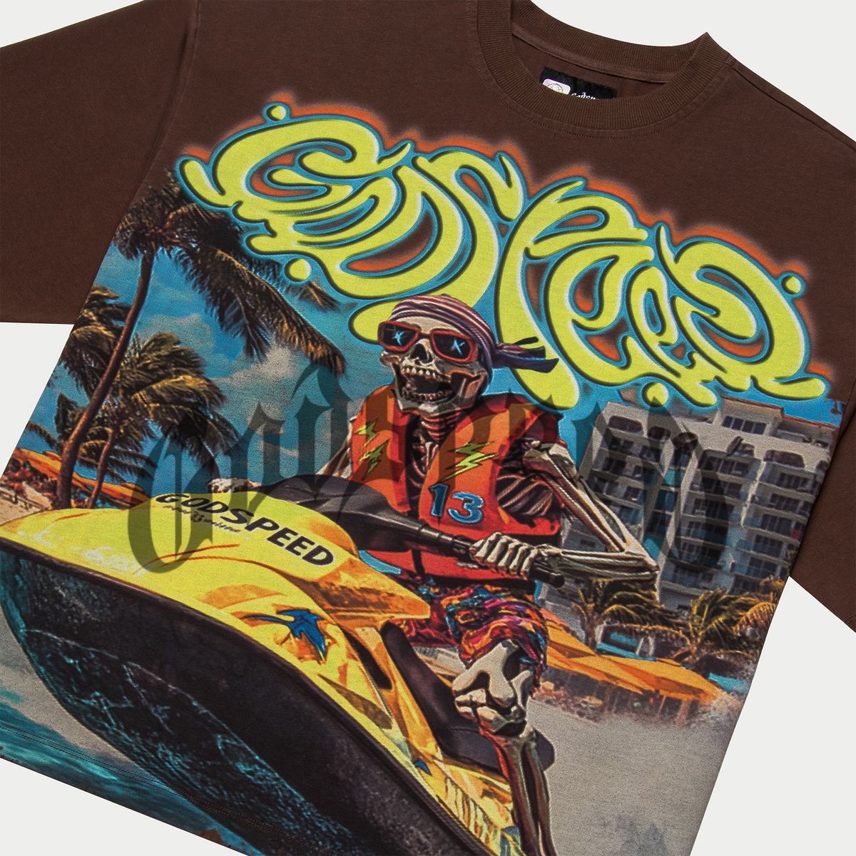 Godspeed - T-Shirt - Wave-Runner-Brown-Wash