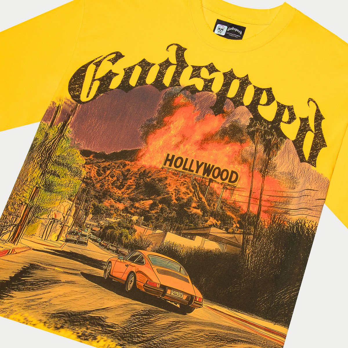 Godspeed - T-Shirt - Los-Scandalous-Sunset-Yellow