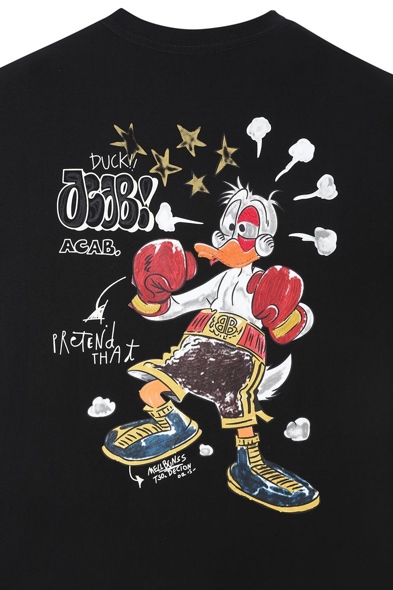 Black Label T-Shirt - Fighting Duck - Black - 525-B