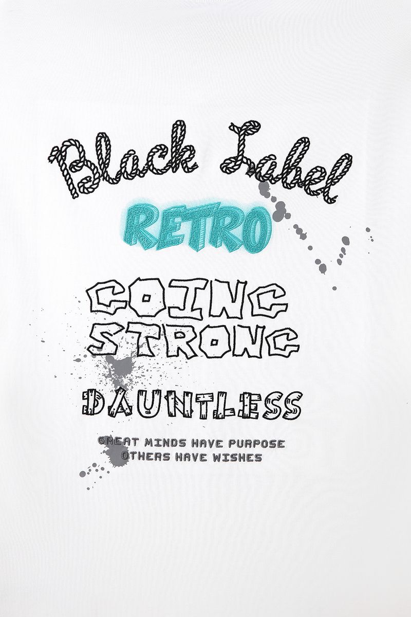 Black Label T-Shirt - RETRO - White - BL-2024-W