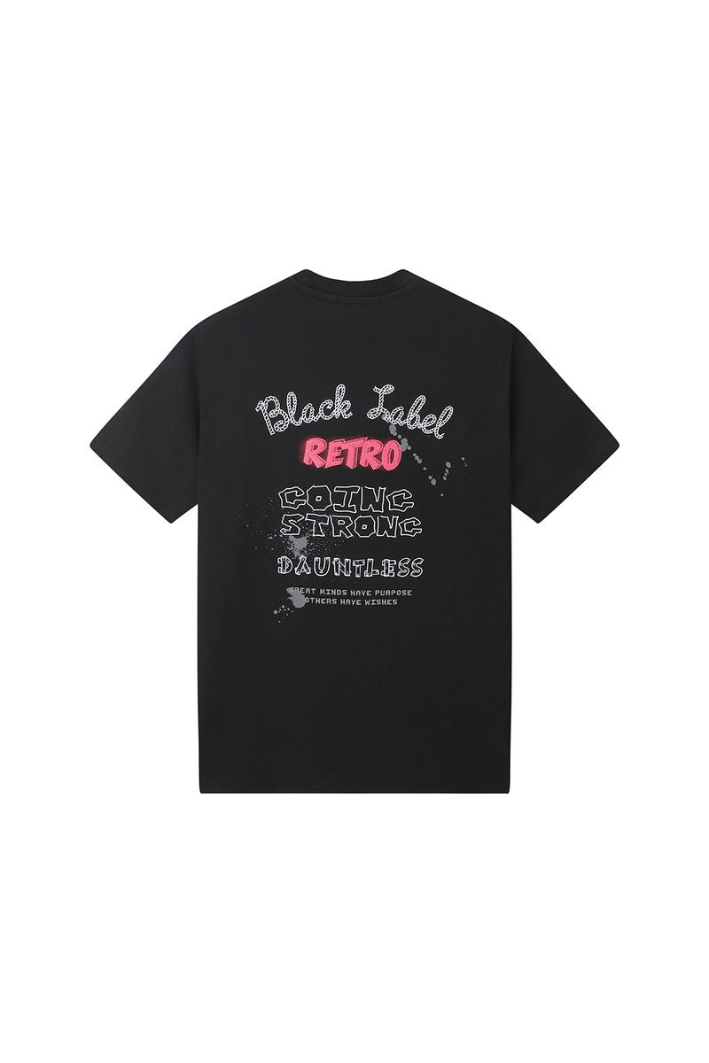 Black Label T-Shirt - RETRO - Black - BL-2024-B