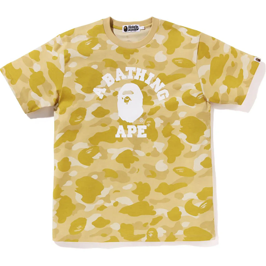 A Bathing Ape T-Shirt - Color Camo College - Yellow Camo - 1K30-109-002