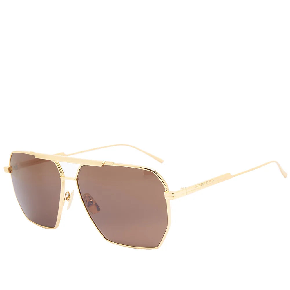 Bottega Veneta Glasses - Angular Pilot - Gold  - BV1012S 005