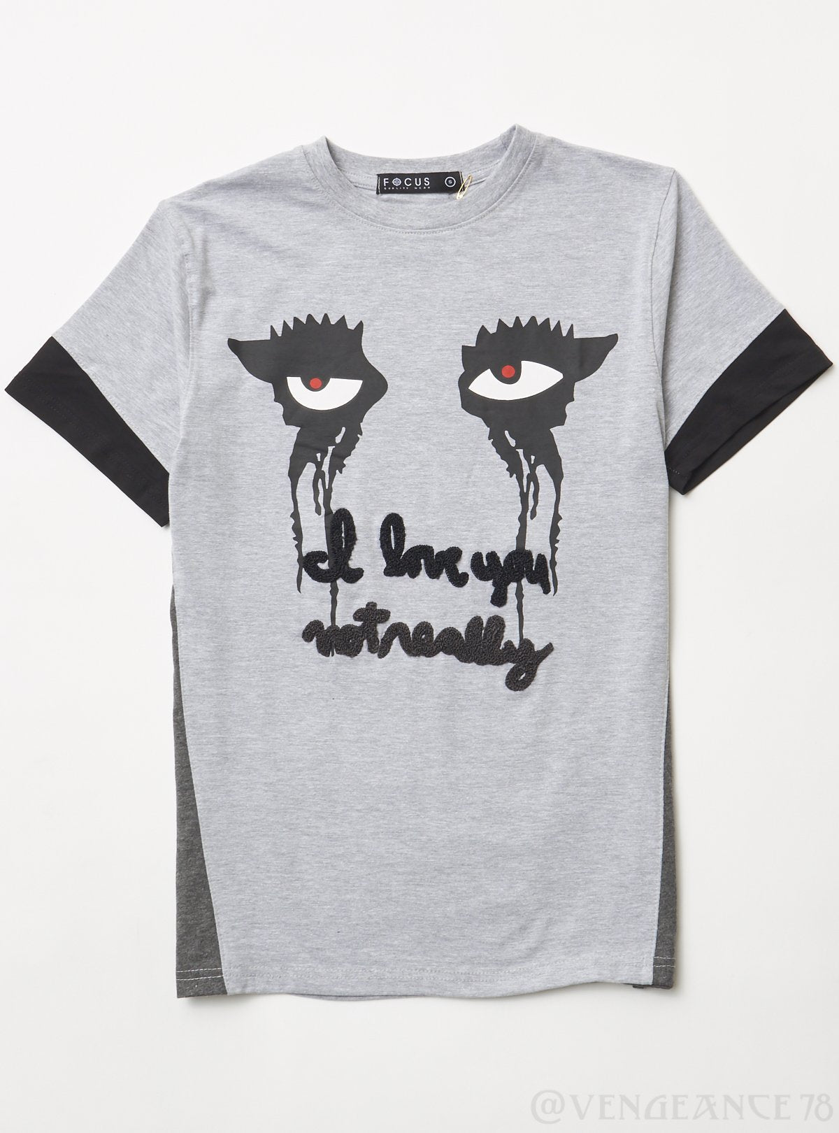 Focus T-Shirt - Dripping Eyes - Heather Grey - 80357