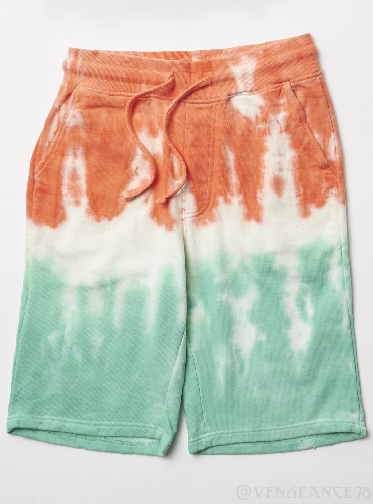 Black Pike Shorts - Tie Dye - Orange - BS0603