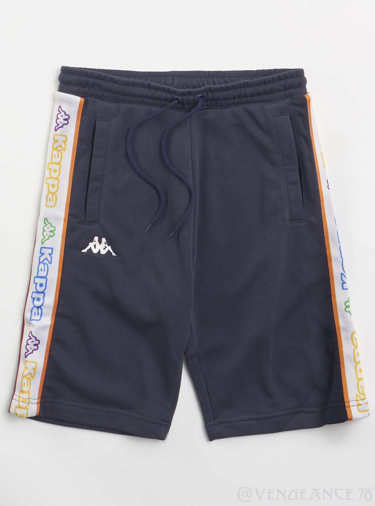 Kappa Shorts - Logo Tape Asved Man - Navy Pink - 304PVA0