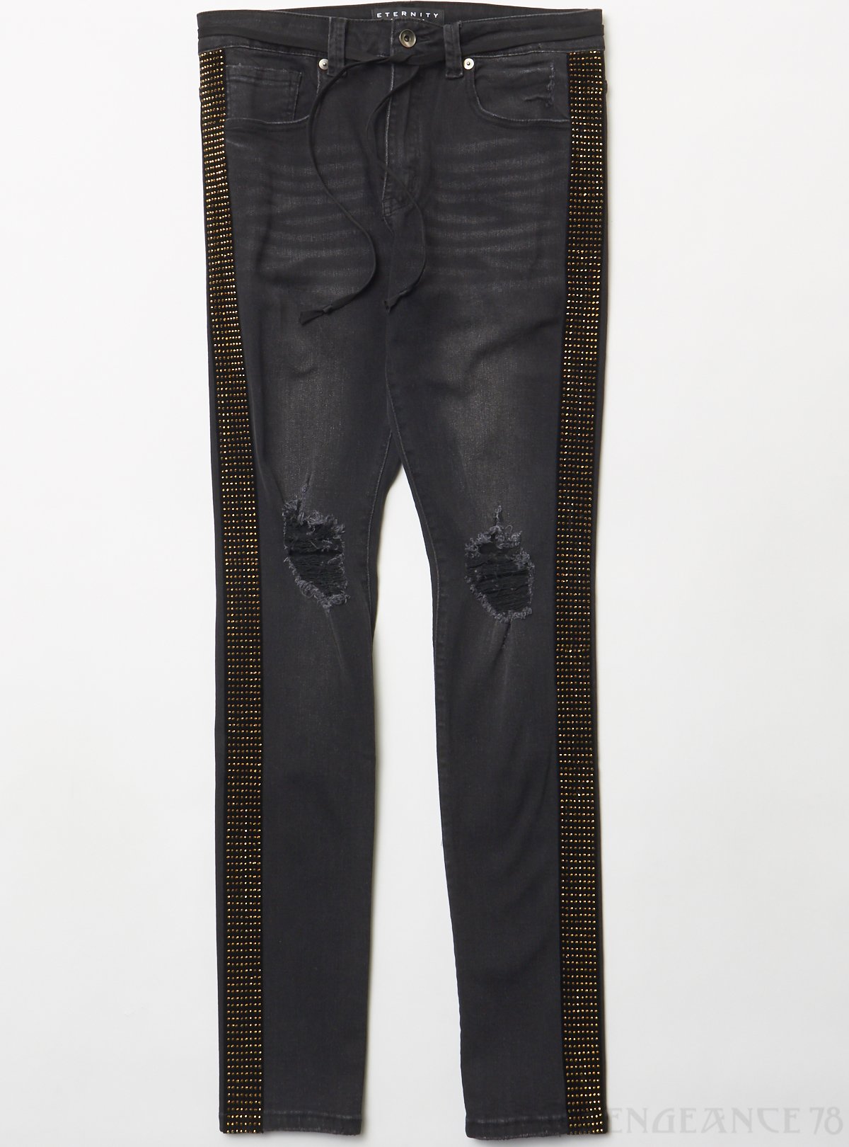 Eternity Jeans - Gold Stones - Washed Black - E4133347-WBK