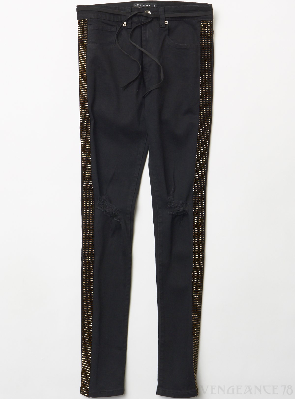 Eternity Jeans - Gold Stones - Black - E4133347-BLK