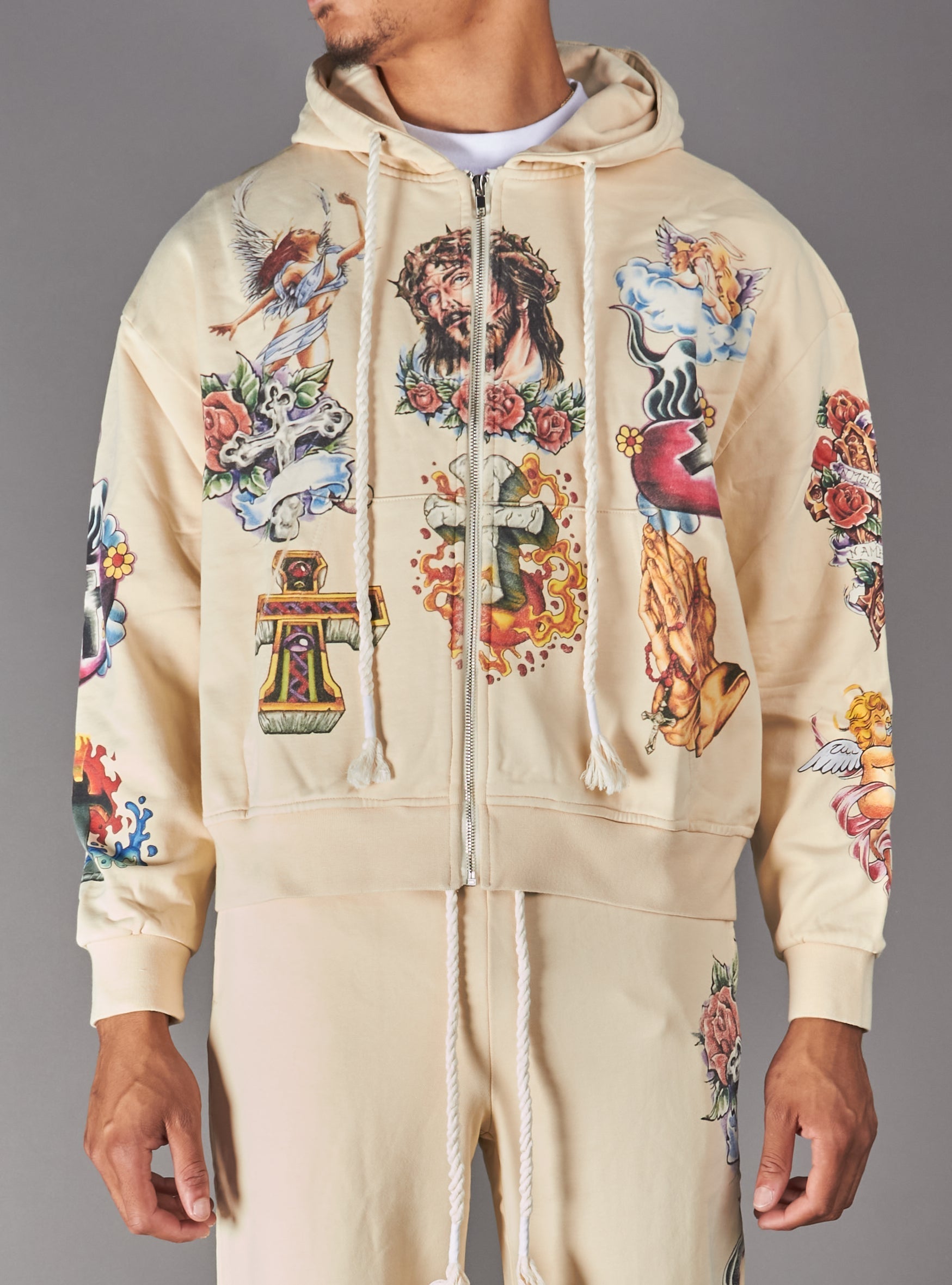 Politics Hoodie - Nivin - Beige - 340