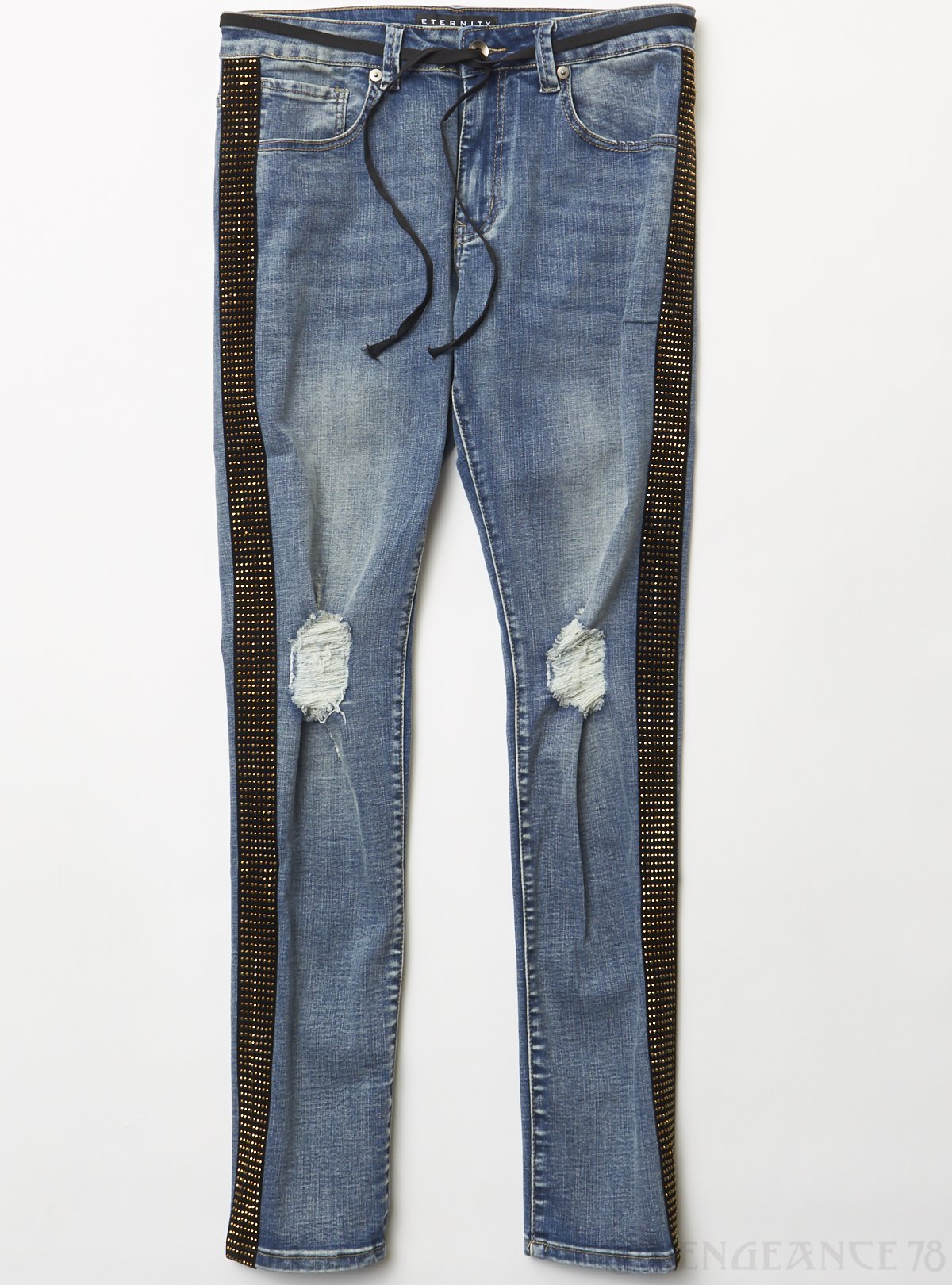 Eternity Jeans - Gold Stones - Medium Wash - E4133347-MDW