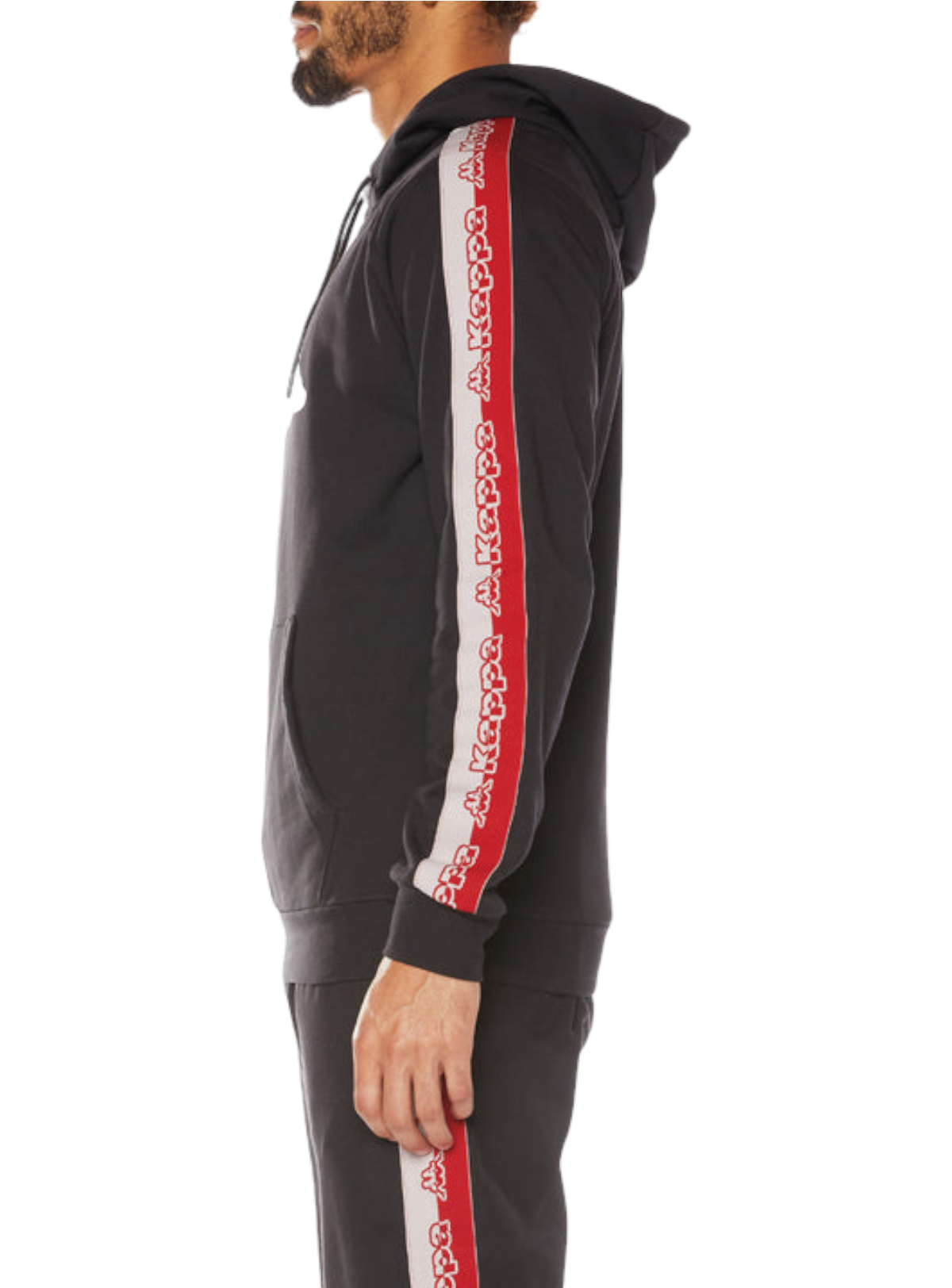 Kappa Sweatsuit - Logo Tape Dapet - Black Smoke - 33194WW