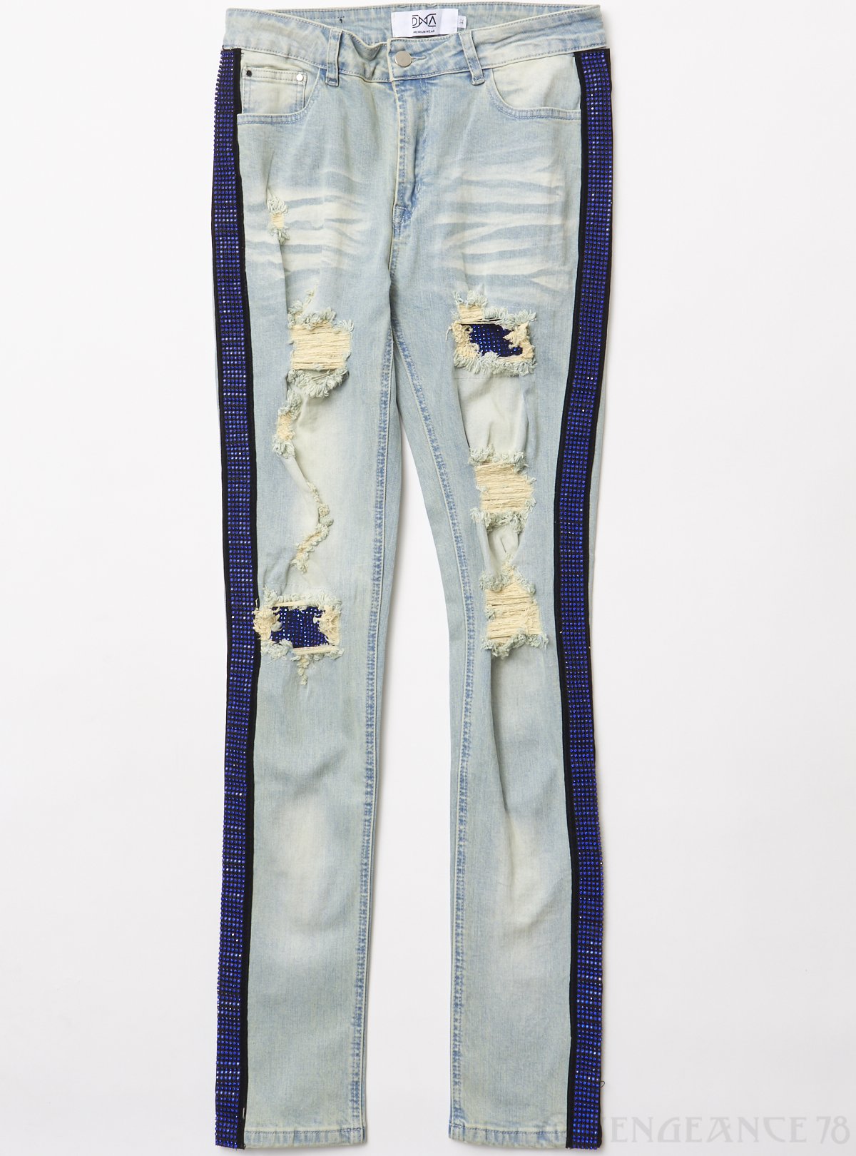 DNA Jeans - Side Stones - Light Blue And Royal Stones