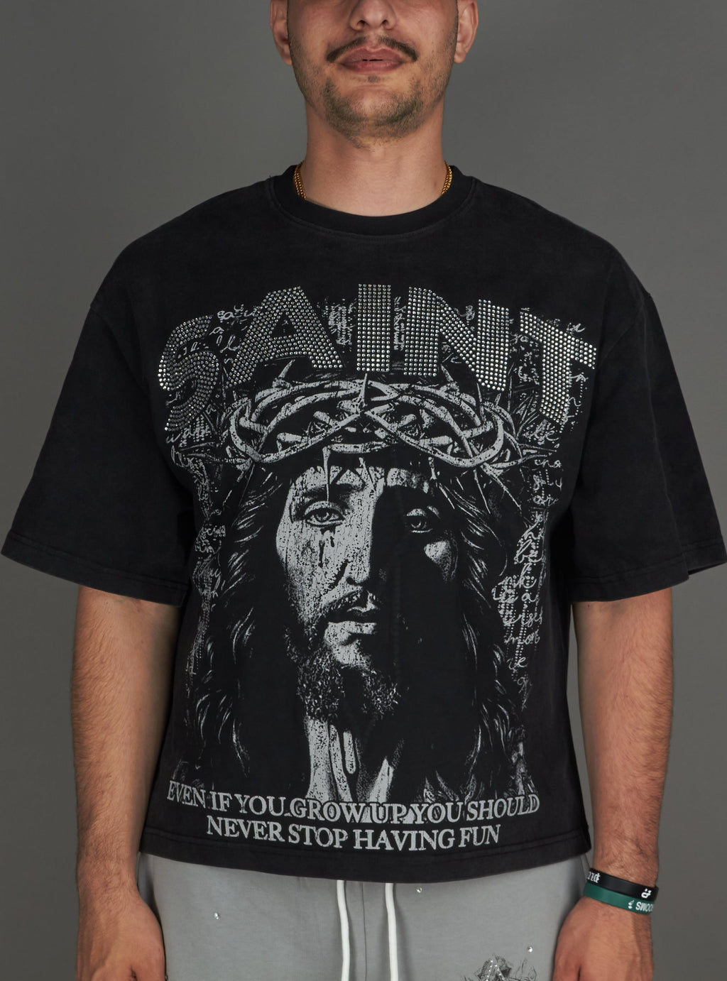 NME T-Shirt - Cole -  Black Wash  - 206