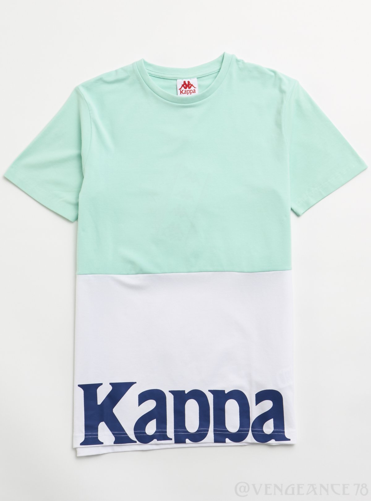 Kappa T-Shirt - Authentic Sand Carrency - Aqua and White - 304S430