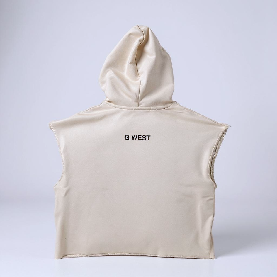 G West T-Shirt - Rich For Myself Sleevless Cropped - Grey Violet - APCSLSET9304