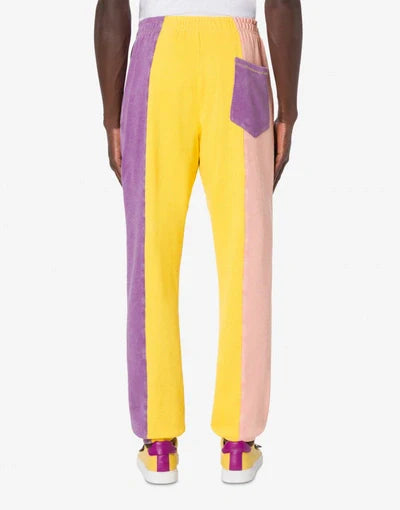 Moschino Sweatpants - Tricolor Logo - Purple Yellow Peach - A03122028 1888