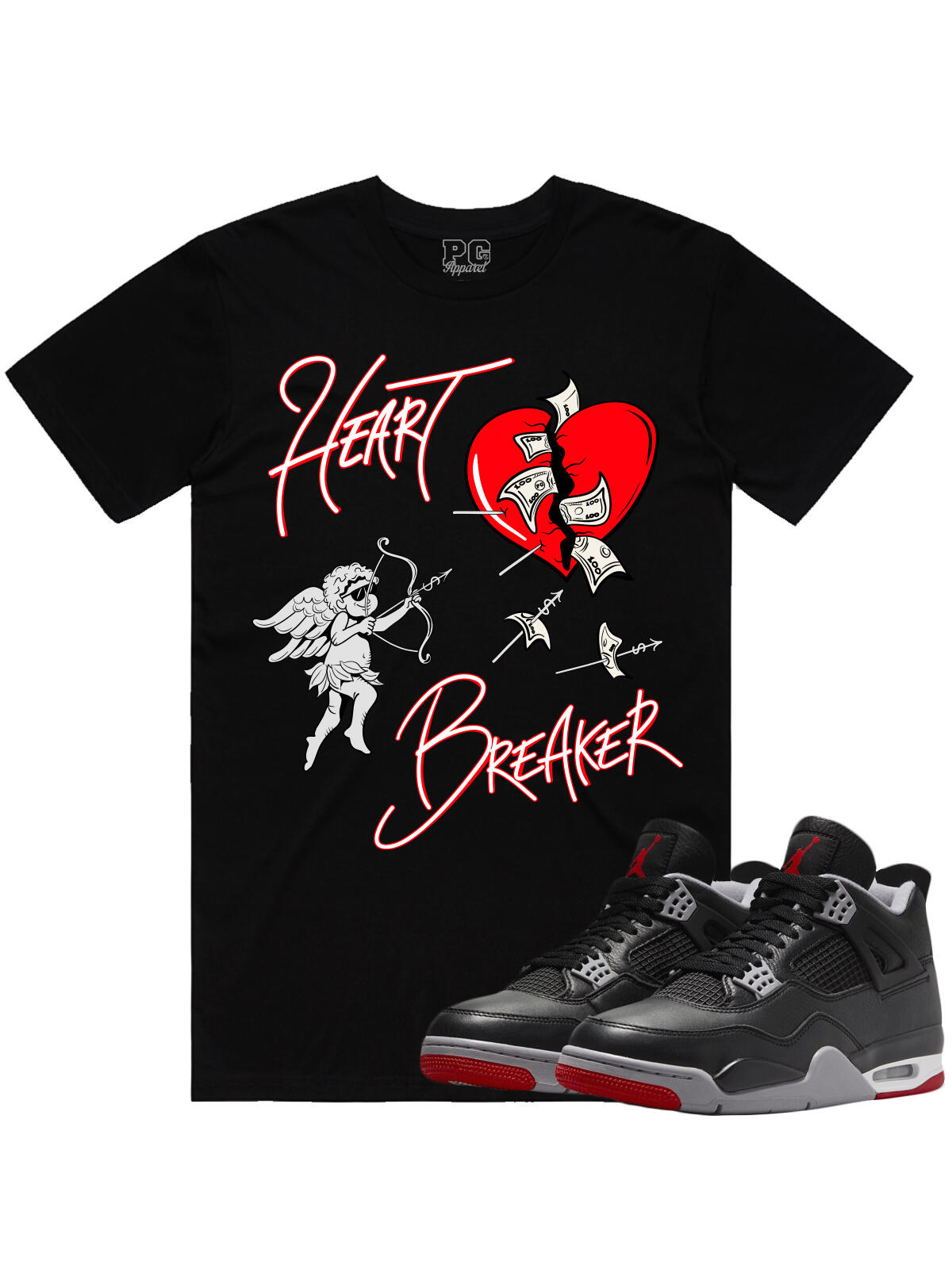 Pg Apparel T-Shirt - Heart Breaker - Black - HB100