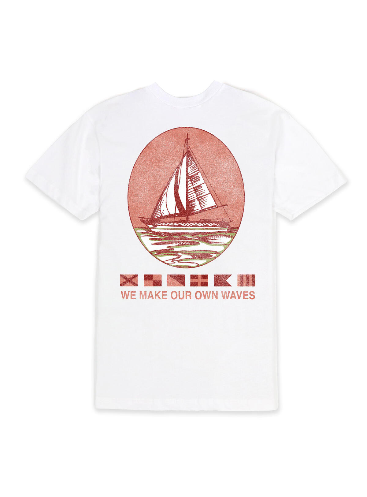 Outrank T-Shirt - We Make Our Own Waves - White - OR2966
