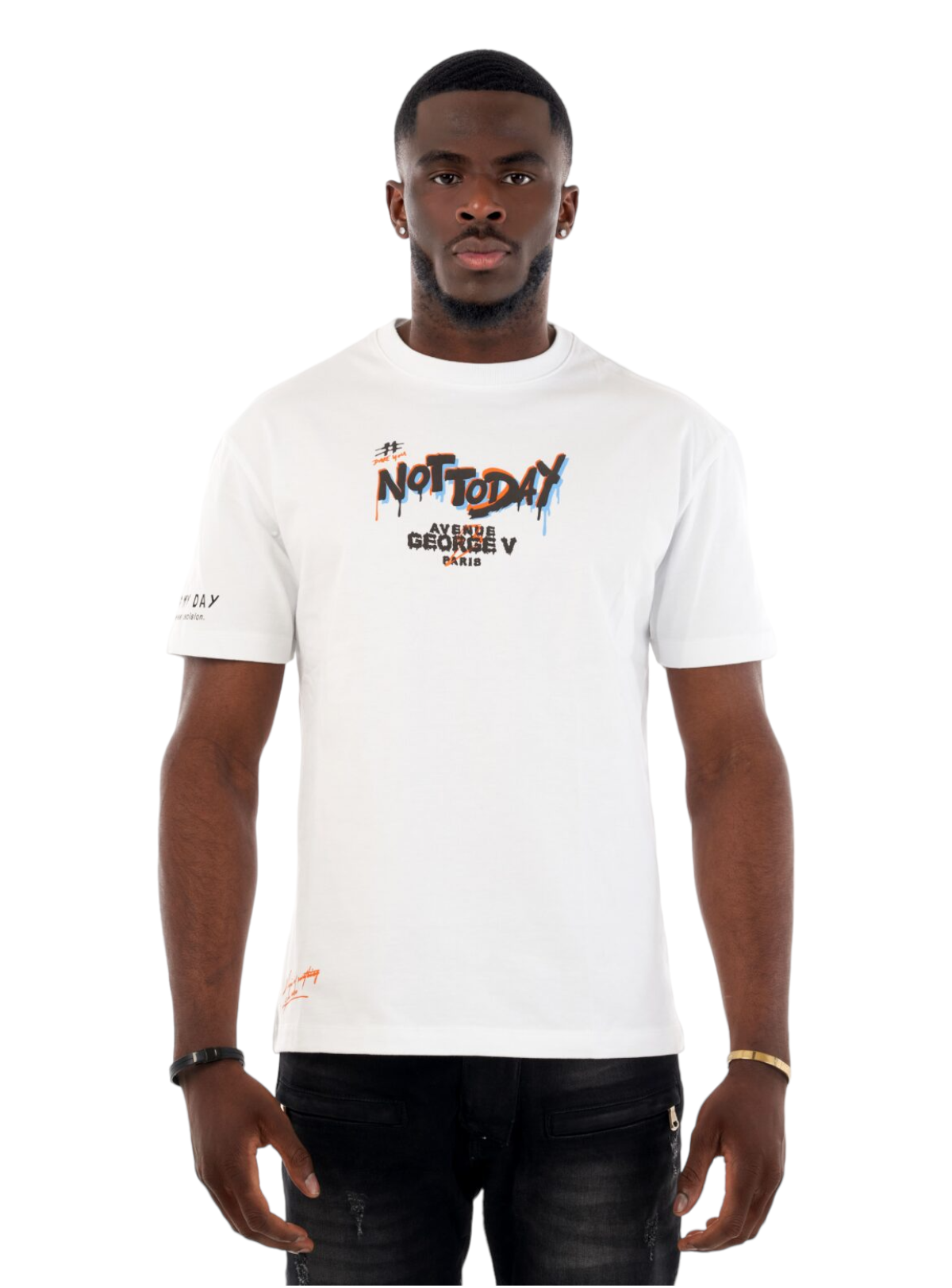 George V T-Shirt - Paris Not Today - White - GV2557