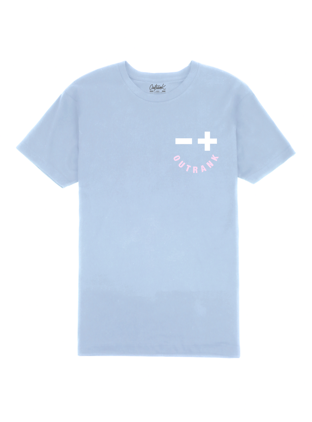 Outrank T-Shirt - Negative To Positive - Light Blue - OR2452
