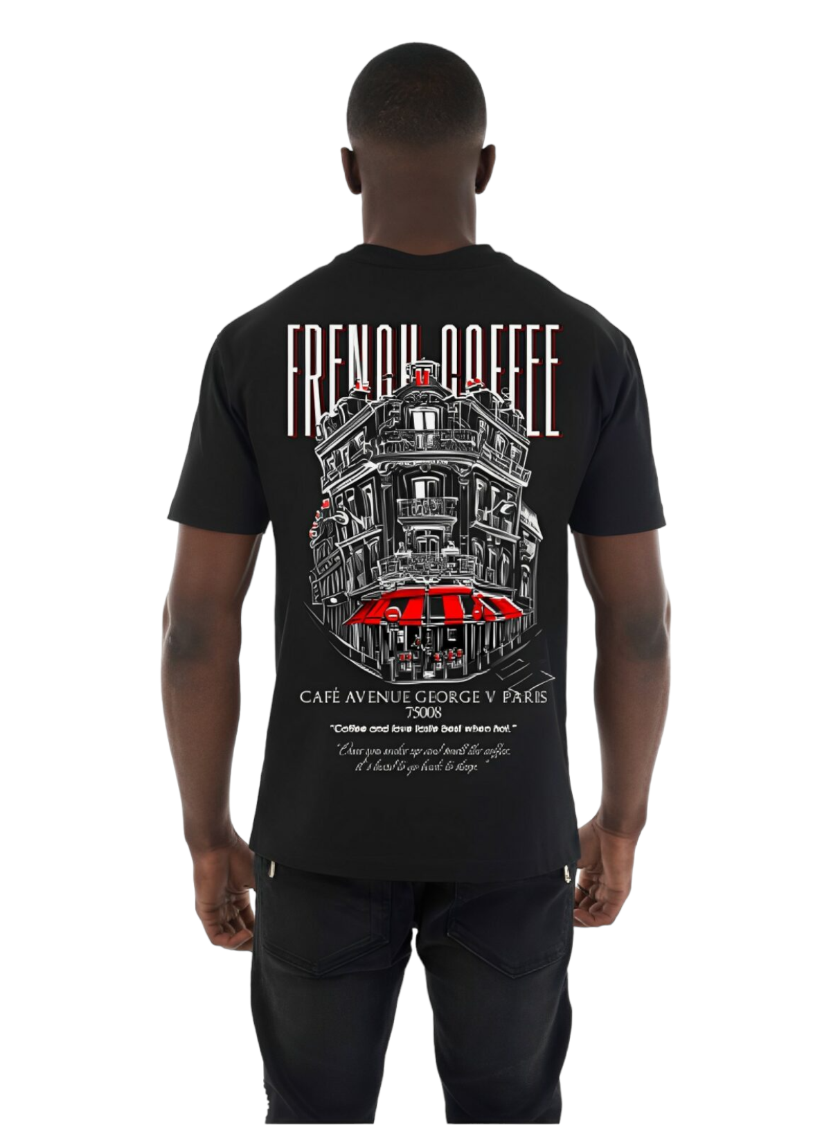 George V T-Shirt - French Coffee - Black - GV2563