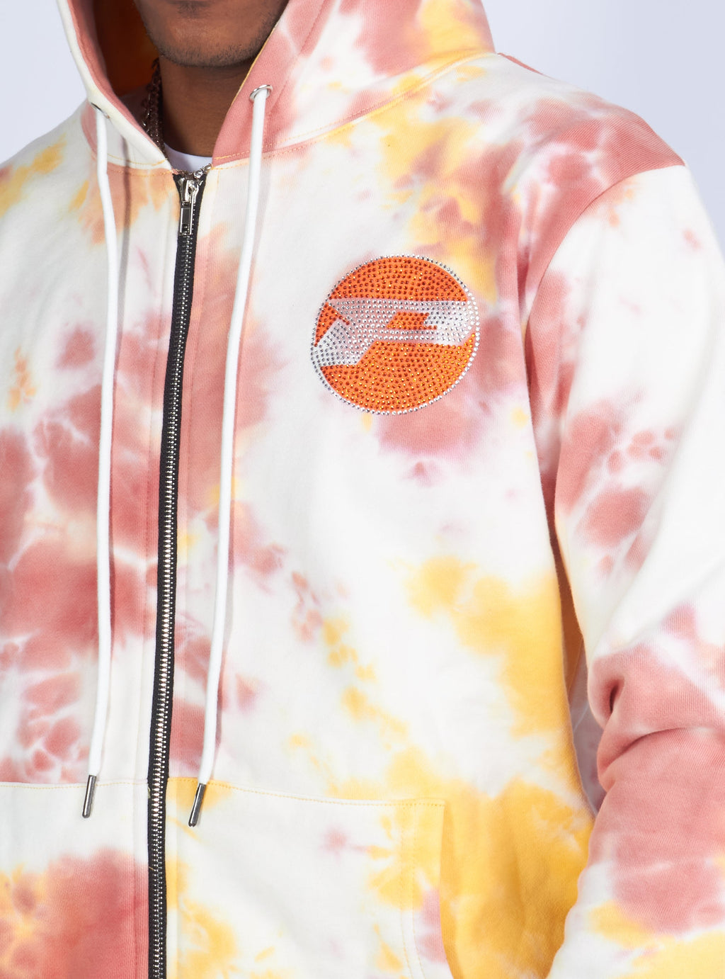 Politics Hoodie - Mikan Tie Dye Zip Up -  Yellow And Multi - MIKAN352