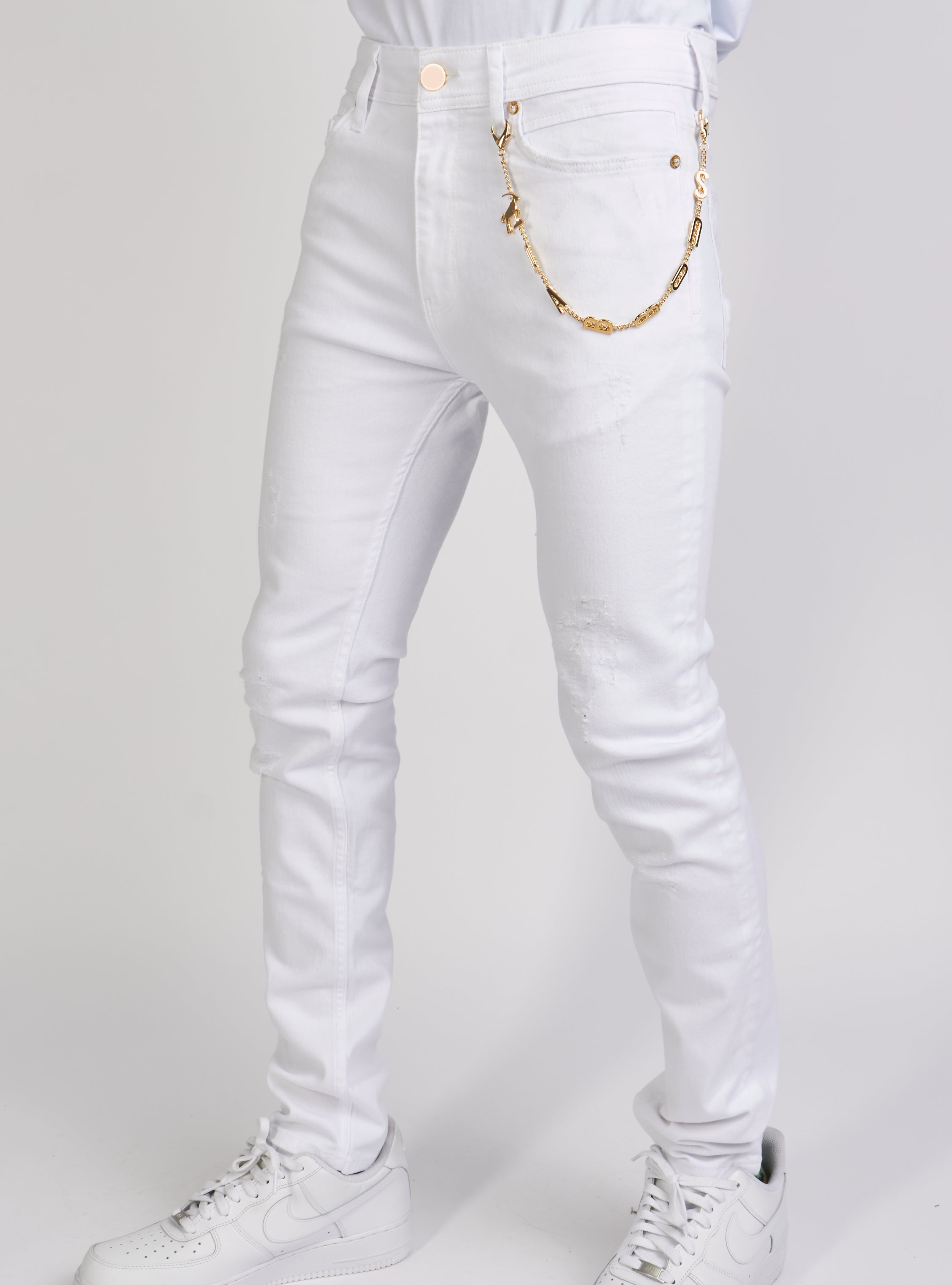 Dabbous Jeans - Chain - White - 8721004