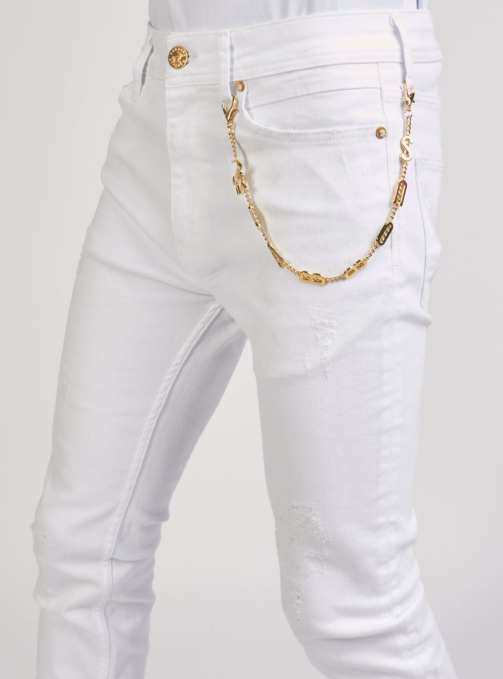 Dabbous Jeans - Chain - White - 8721004