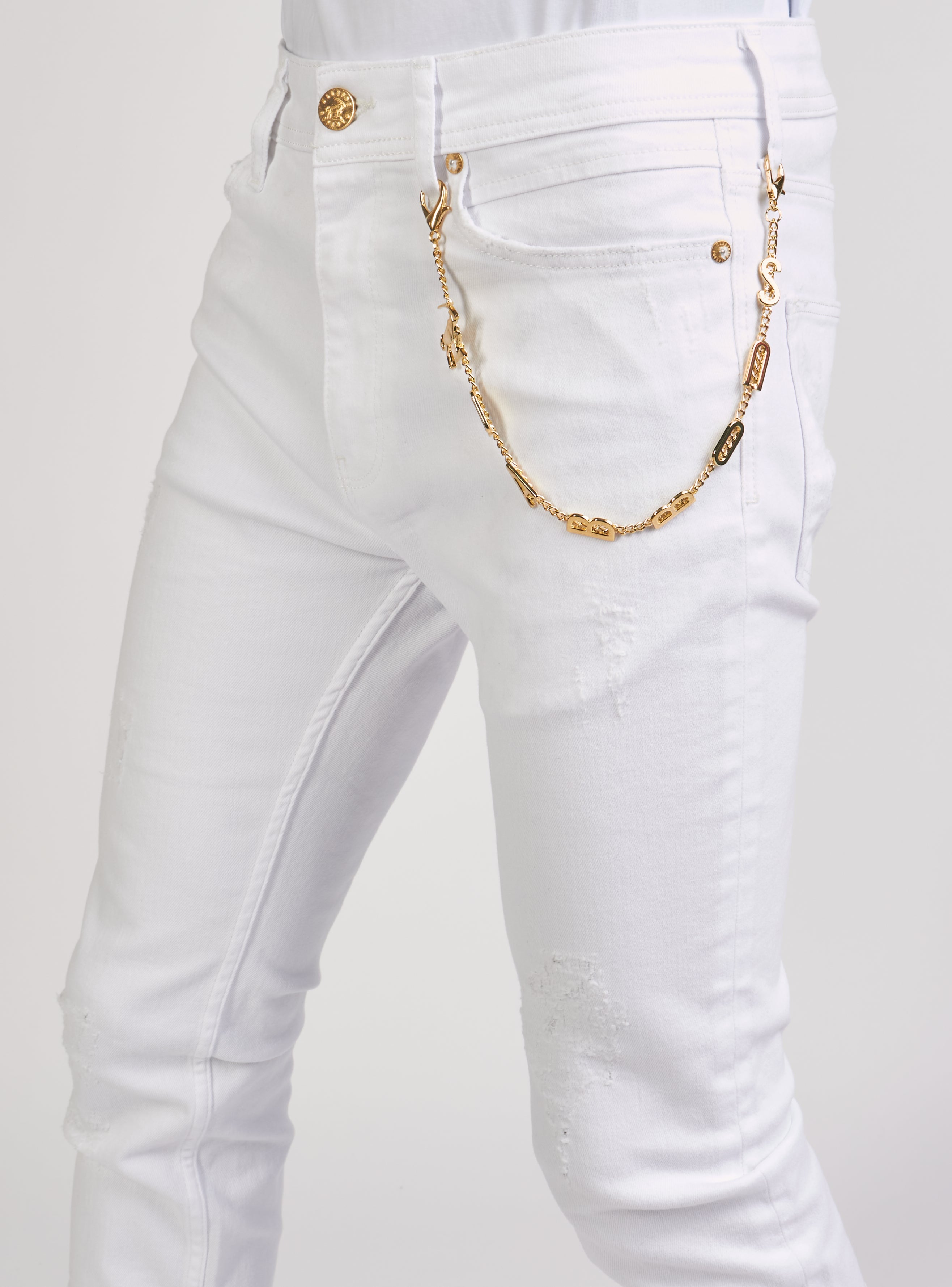Dabbous Jeans - Chain - White - 8721004