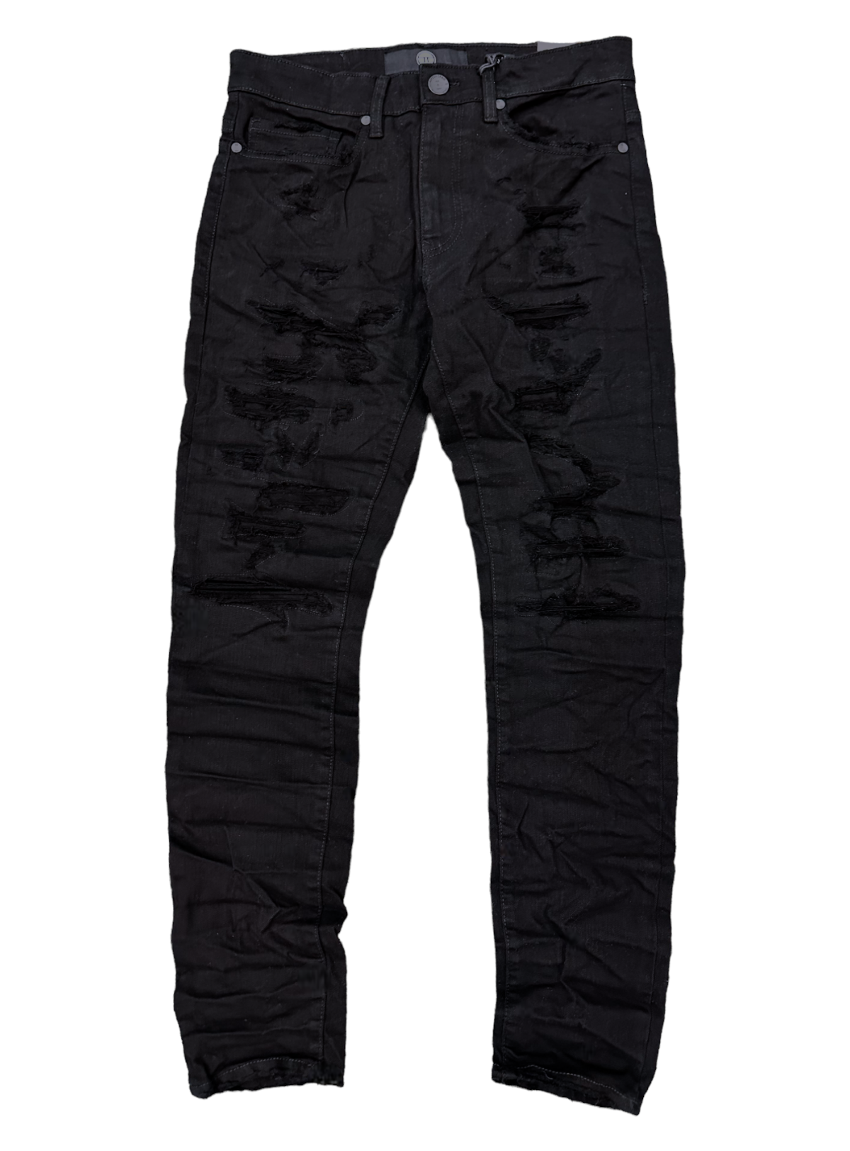 Jordan Craig Jeans - Crushed And Rolled Ross - Black - JR1095A