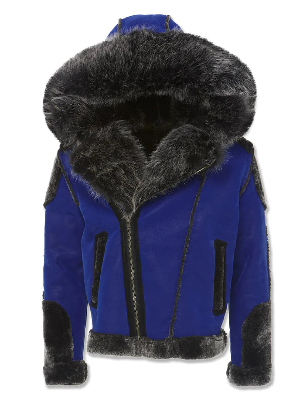 Jordan Craig Jacket - Block Shearling Coat - Racer Blue - 91535