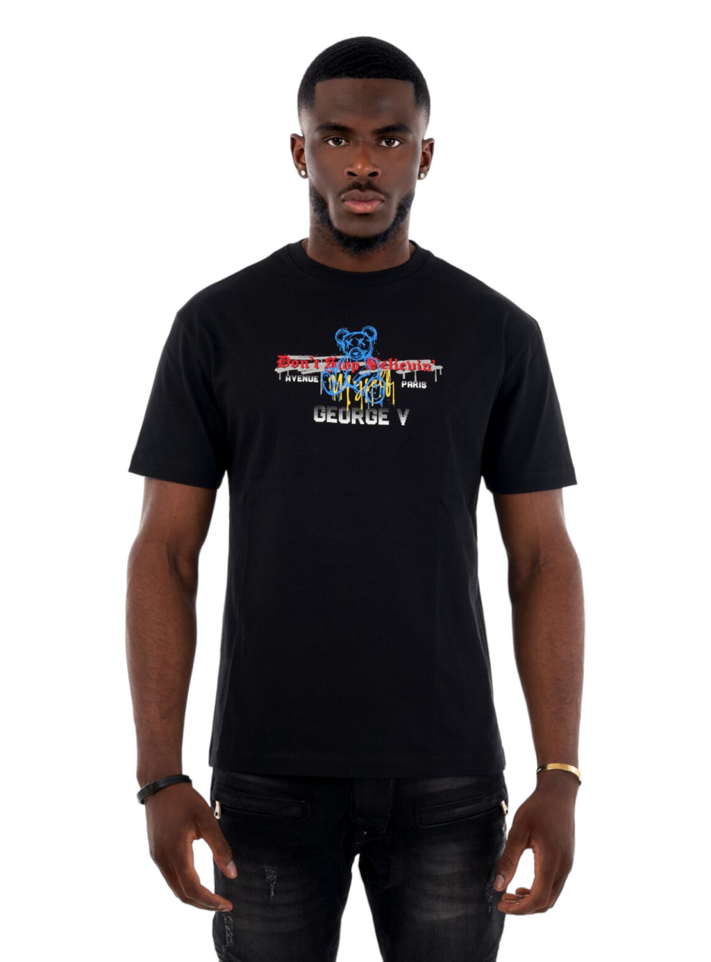 George V T-Shirt - Don't Stop Believin - Black - GV2558