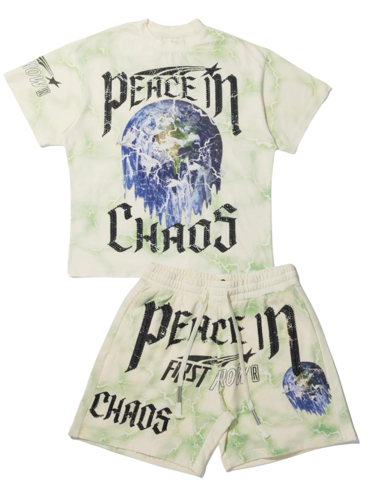 First Row Short Set - Peace In Chaos - Cream