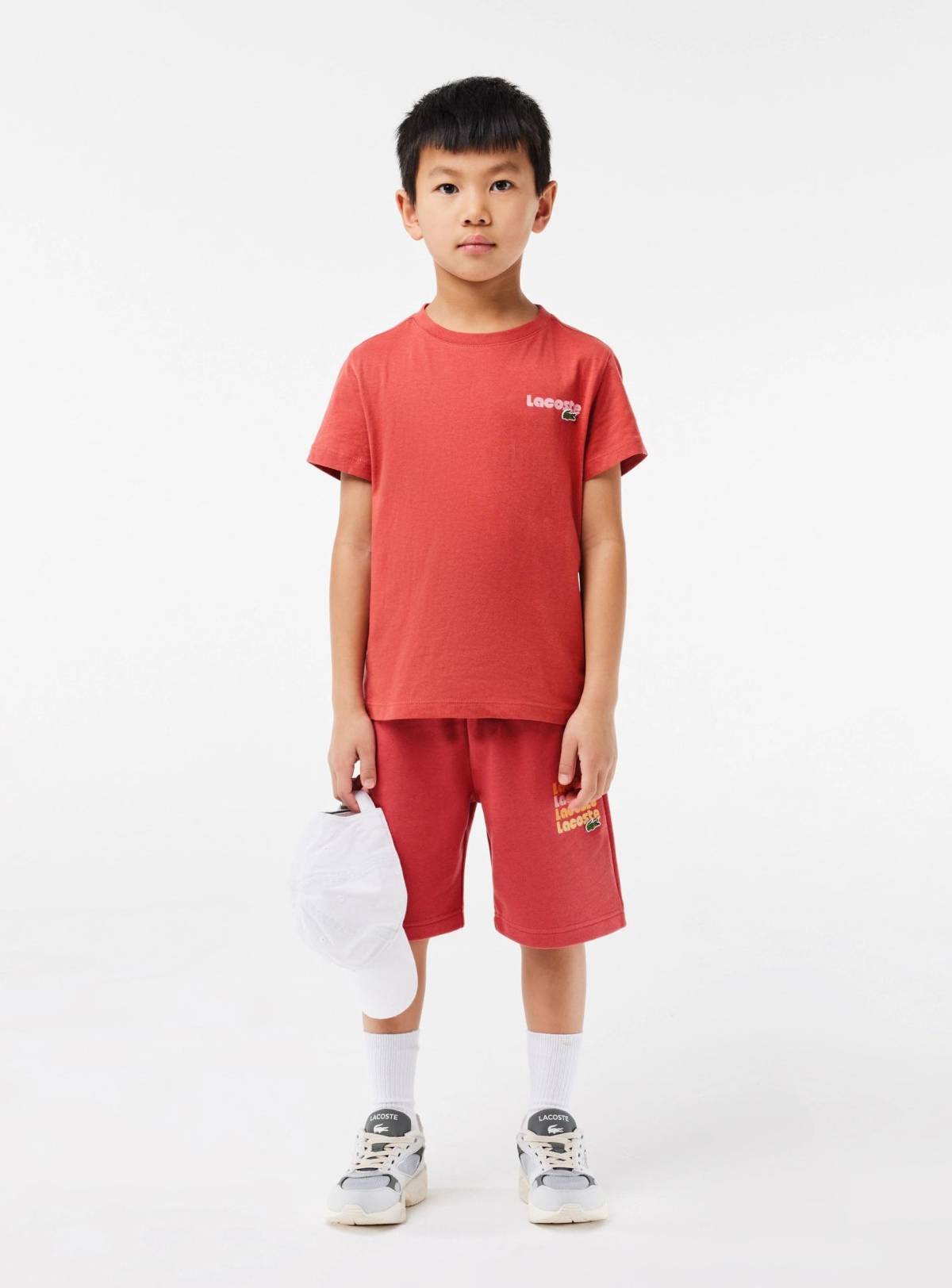 Lacoste Sweatsuit - Kids' Contrast Print Cotton - Pink ZV9 - TJ7971