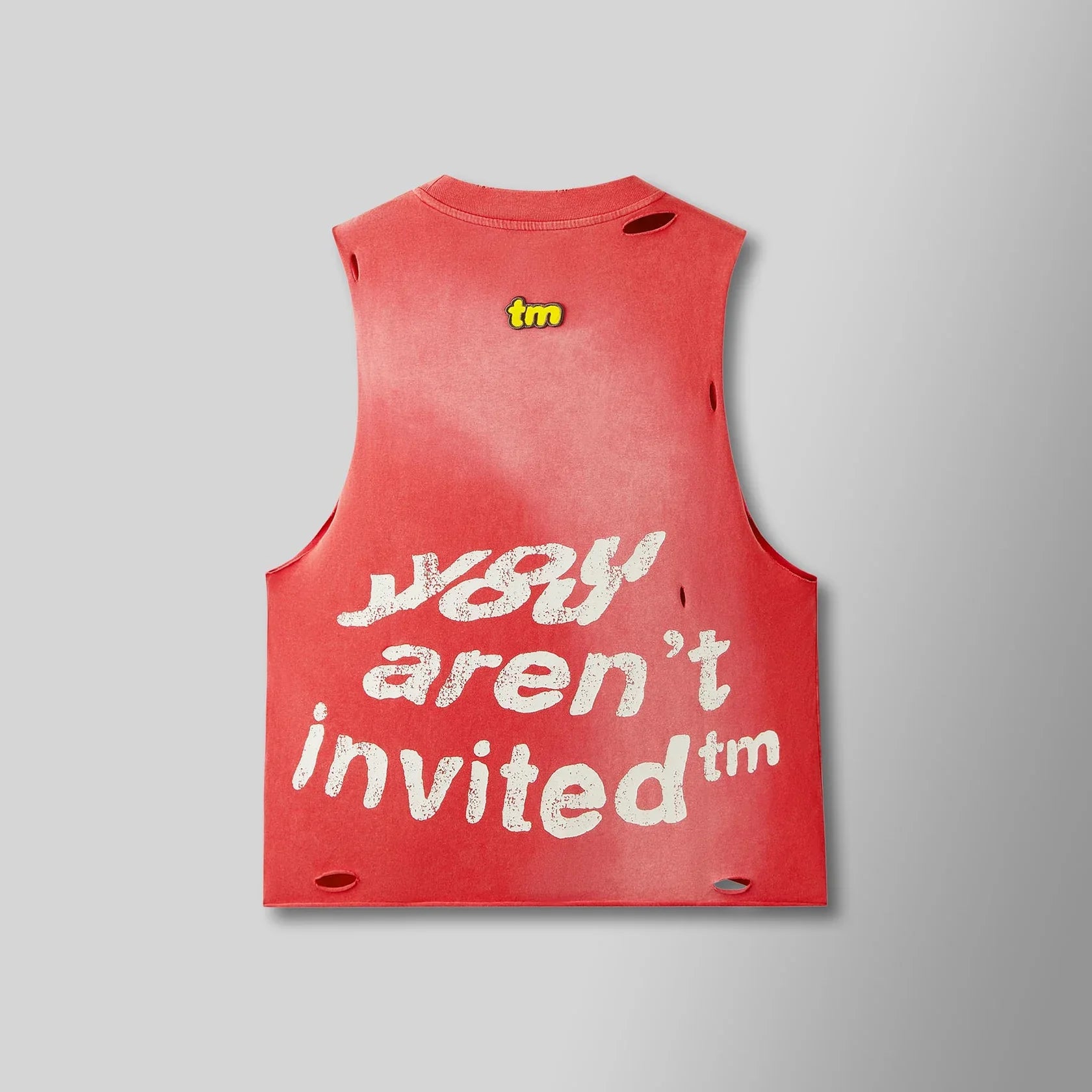 Hyde Park Tank Top - Sleeveless Distressed - Red