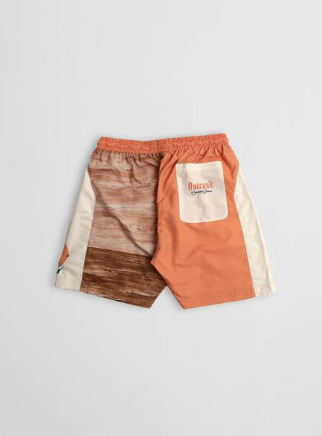 Outrank Shorts - Regatta 7" Paneled Nylon - Orange - ORS090