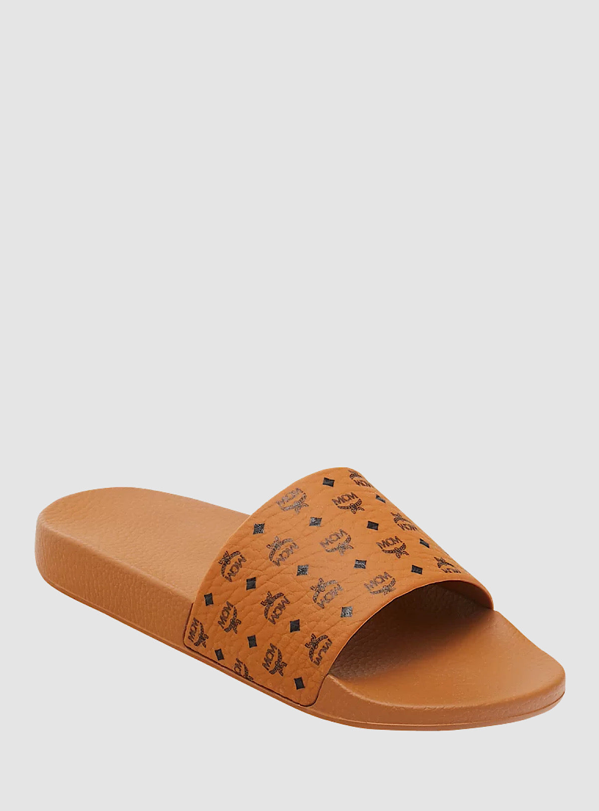 MCM Women Slides - Monogram Print - Cognac - MESCSMM24CO