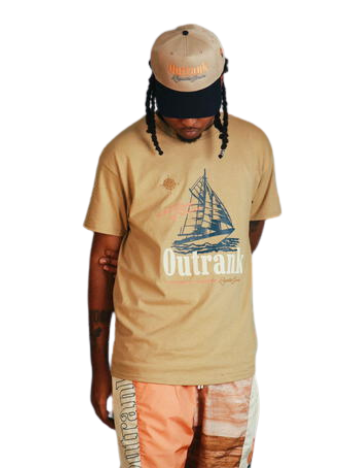 Outrank T-Shirt - Not Afraid Of Storms - Tan - QS649