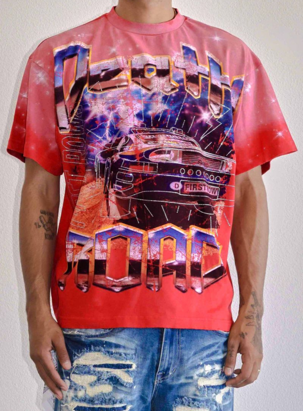 First Row T-Shirt - Death Road Wild - Red - FRT2137